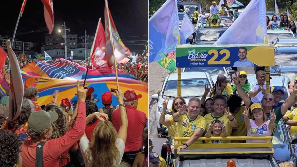 Capital com disputa mais acirrada entre Lula e Flávio, JP mobiliza petistas e bolsonaristas