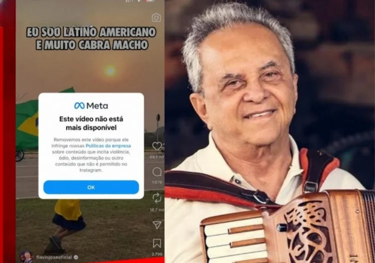 Meta derruba vídeo de Flávio José em apoio à reeleição de Lula; ato levanta polêmica nas redes